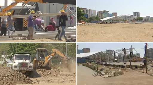 कोरोना के खिलाफ जंग: मुंबई के MMRDA ग्राउंड में कोविड-19 के पीड़ितों के लिए बनाया जा रहा है 1 हजार बेड वाला अस्पताल