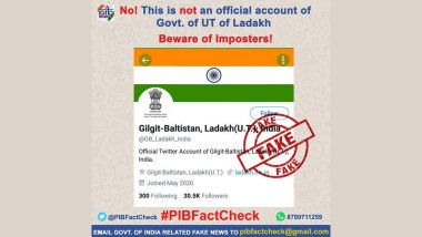 Fact Check: केंद्र शासित प्रदेश लद्दाख का ट्विटर हैंडल बदल कर हुआ गिलगिट-बाल्टिस्तान, लद्दाख (यूटी)? जानिए हकीकत