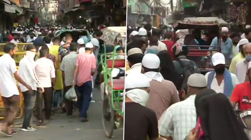 ईद का चांद नजर आने के बाद देश में कल पढ़ी जाएगी ईद- उल-फितर की नमाज, खरीददारी को लेकर दिल्ली के जामा मस्जिद के पास मार्केट में लोगों की उमड़ी भीड़