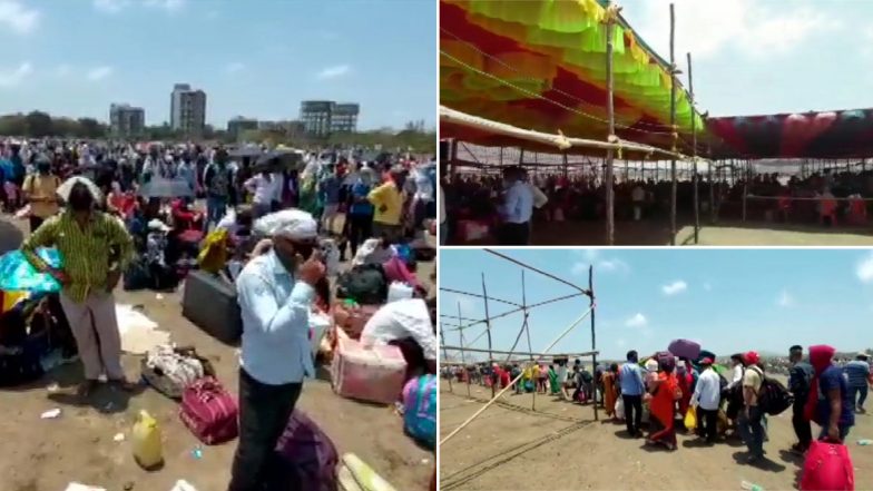 महाराष्ट्र: वसई के सनसिटी ग्राउंड में हजारों की संख्या में उमड़ी मजदूरों की भीड़, सोशल डिस्टेंसिंग की धज्जियां उड़ी