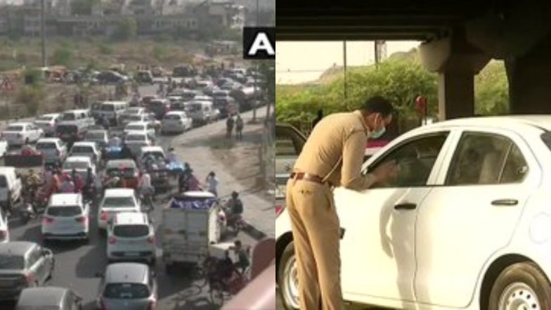 Delhi: राज्य में बढ़ते कोरोना मामलों के कारण दिल्ली-गाजियाबाद बॉर्डर सील, सड़कों पर लगा ट्रैफिक जाम