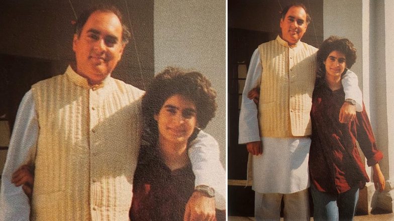 Rajiv Gandhi Death Anniversary: प्रियंका गांधी वाड्रा ने अपने पिता व पूर्व प्रधानमंत्री राजीव गांधी के साथ ली गई आखिरी तस्वीर की शेयर