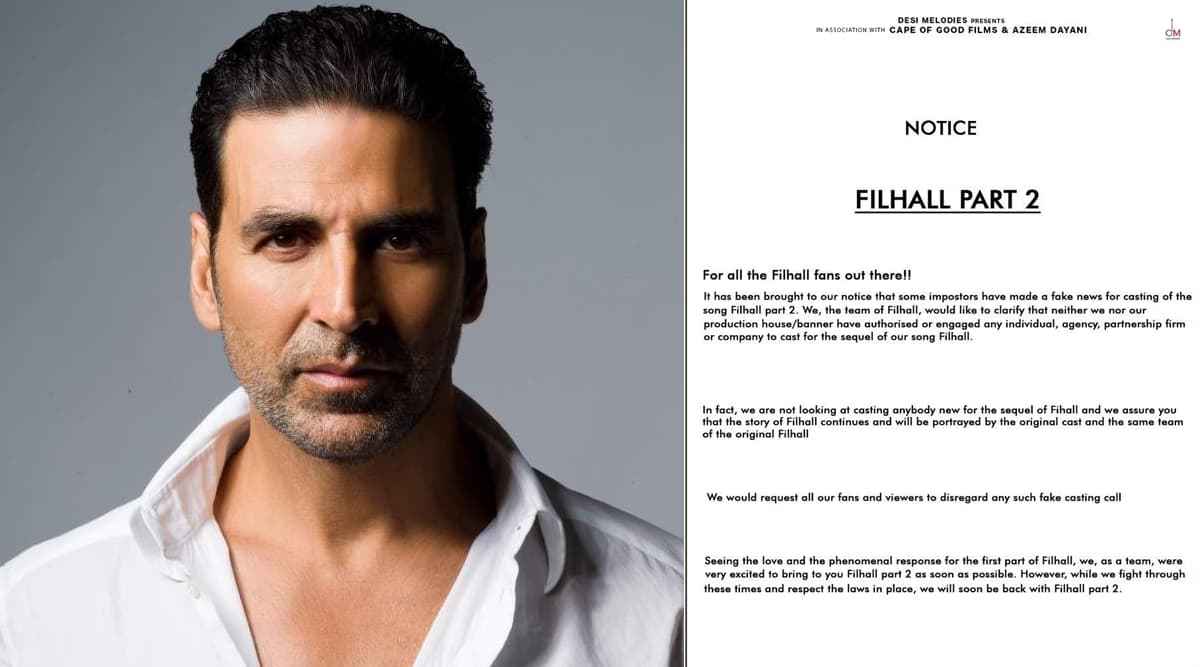 Fake Casting Alert: अक्षय कुमार ने 'फिलहाल 2' को लेकर फर्जी कास्टिंग का किया भंडाफोड़, फैंस को ट्विटर पर किया अलर्ट Fake Casting Alert: अक्षय कुमार ने 'फिलहाल 2' को लेकर फर्जी कास्टिंग का किया भंडाफोड़, फैंस को ट्विटर पर किया अलर्ट