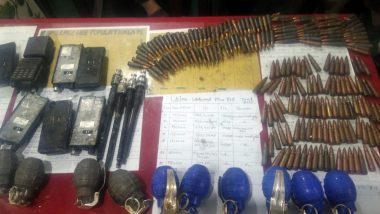 J-K: सुरक्षाबलों को मिली बड़ी कामयाबी, कश्मीर में आतंकी ठिकाने का किया भंडाफोड़, भारी मात्रा में हथियार बरामद
