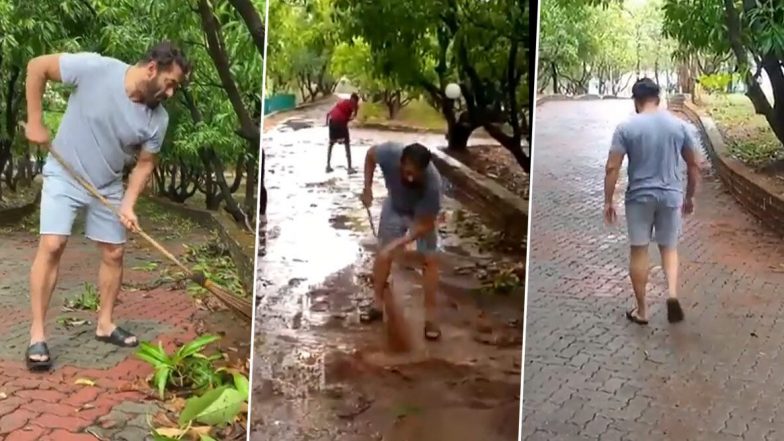 सलमान खान और यूलिया वंतूर ने स्वच्छ भारत अभियान पर जोर देते हुए अपने पनवेल फार्महाउस पर लगाया झाडू