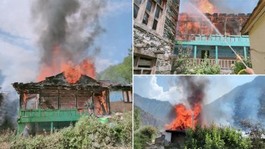 Himachal Pradesh Fire: हिमाचल प्रदेश के कुल्लू में तीन मंजिला लकड़ी के मकान में लगी भीषण आग, फायर ब्रिगेड की गाड़ियां मौके पर पहुंची