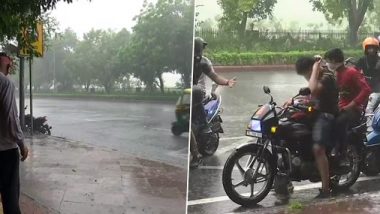 Delhi Weather Update: राजधानी के कई इलाकों में झमाझम बारिश, लोगों को गर्मी से मिली राहत