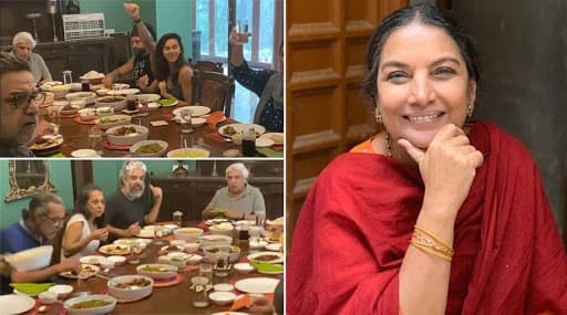 शबाना आजमी ने बेटे फरहान अख्तर-शिबानी दांडेकर समेत परिवार वालों के साथ शेयर की लंच पार्टी की ये फोटो शबाना आजमी ने बेटे फरहान अख्तर-शिबानी दांडेकर समेत परिवार वालों के साथ शेयर की लंच पार्टी की ये फोटो
