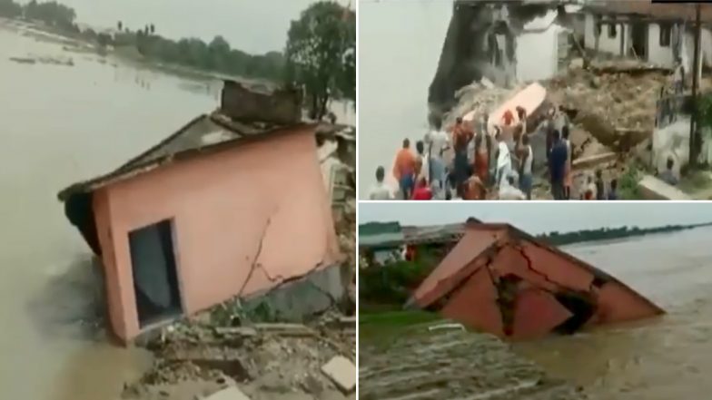 बिहार: भागलपुर में लगातार हो रही बारिश से मचा कोहराम, नवगछिया में हाई स्कूल की बिल्डिंग गिरी, देखें वीडियो