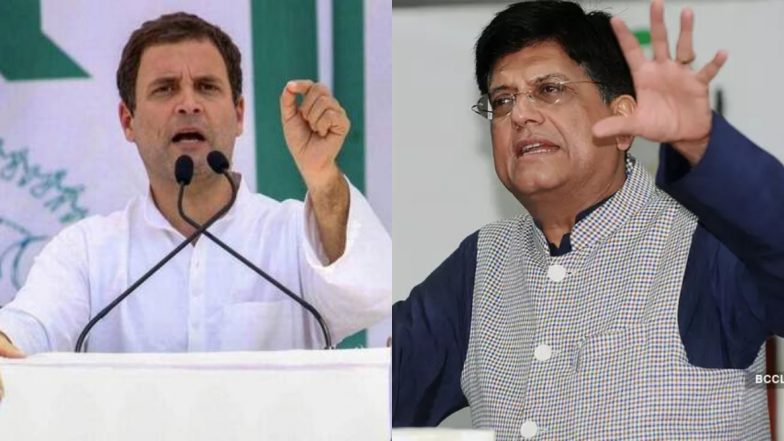 कांग्रेस नेता राहुल गांधी ने सरकार पर श्रमिक ट्रेनों से मुनाफा कमाने का लगाया आरोप, रेल मंत्री पीयूष गोयल ने किया पलटवार