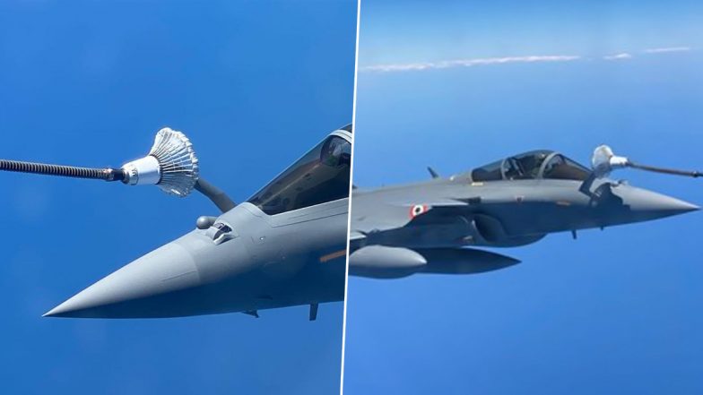 फ्रांस से भारत आने के दौरान हवा में राफेल लड़ाकू विमानों की किया गया रिफ्यूल, कल पहुंचेगा अंबाला एयरबेस
