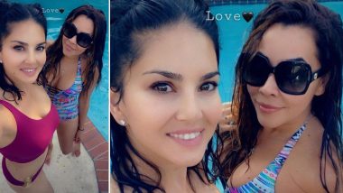 Sunny Leone Bikini Photos: बिकिनी पहन दोस्त के साथ पूल में मस्ती करती दिखाई दी सनी लियोनी, शेयर की फोटो