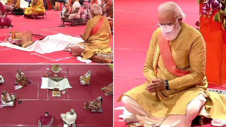 Ram Mandir Bhumi Pujan: अयोध्या में प्रधानमंत्री नरेंद्र मोदी के हाथों संपन्न हुआ भूमि पूजन, रखी गई भव्य राम मंदिर की आधारशिला