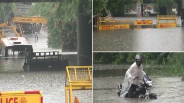 Delhi Rains Updates: राजधानी दिल्ली में तेज बारिश के कारण कई इलाकों में भरा पानी, कई जगह ट्रैफिक जाम