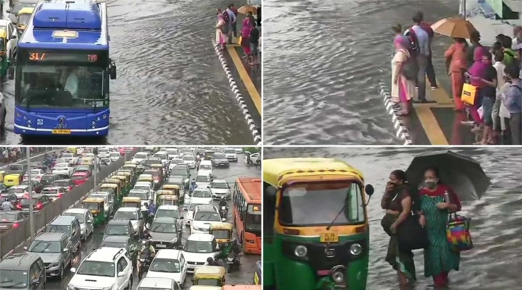 दिल्ली में बारिश ने तोड़ा 121 साल का रिकॉर्ड, चारों तरफ पानी ही पानी, लोग दिखे परेशान