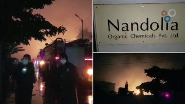 Fire Breaks Out at Nandolia Organic Chemicals in Palghar: पालघर स्थित नंदोलिया ऑर्गेनिक केमिकल्स में लगी भीषण आग, 1 व्यक्ति की मौत, 3 गंभीर रूप से घायल