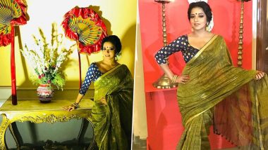 Bhojpuri Actress Monalisa Photos: भोजपुरी अभिनेत्री मोनालिसा ने हरी साड़ी पहनकर फैंस को दी जन्माष्टमी की बधाई