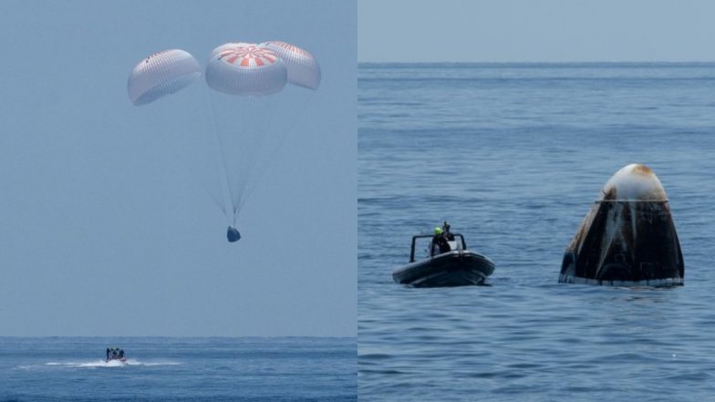 NASA के अंतरिक्षयात्री 45 साल में पहली बार समुद्र में हुए लैंड, एक दिन से कम समय में अतंरिक्ष केंद्र से धरती की दुरी की तय