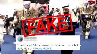 The Emir of Bahrain Arrived in Dubai With His Robot Body Guard: जानें Hamad Bin Isa Al Khalifa को दुबई में देखे जानें का दावा करने वाले इस वायरल वीडियो का सच