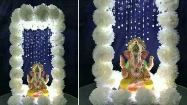 Ganesh Chaturthi 2020 Makhar Decoration Ideas: गणपति बप्पा की स्थापना के लिए घर पर फूलों से कैसे बनाएं मखर और सिंहासन, ऐसे करें गणेशोत्सव के लिए सजावट (Watch Videos)