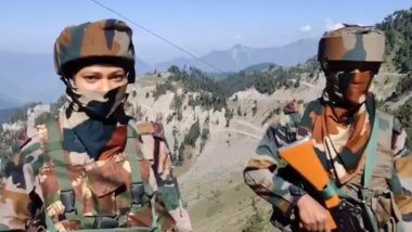 जम्मू-कश्मीर: भारतीय सेना ने भारत-पाक LoC पर राइफल वूमन को किया तैनात, महिला सैनिकों का वीडियो हुआ वायरल (Watch Video)