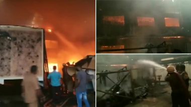 Puducherry Fire: कोकोनट हार्बर के पास नाव निर्माण कारखाने में लगी आग, 8 फायर टेंडर मौके पर मौजूद