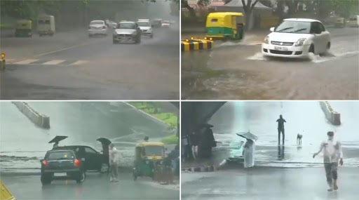 Heavy Rain in Dehli: दिल्ली में भारी बारिश से सड़को पर भरा पानी, कई इलाकों में ट्रैफिक करना पड़ा डायवर्ट - देखें वीडियो