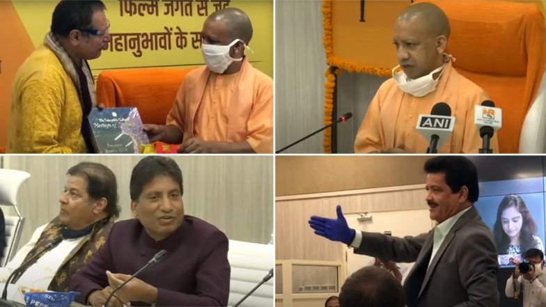 Bollywood Celebs Meet CM Yogi Adityanath: सीएम योगी आदित्यनाथ ने बॉलीवुड सेलिब्रिटीज को मुलाकात के बाद दिया भगवान राम से जुड़ा ये खास तोहफा! (See Video)