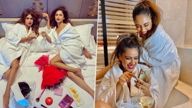 Nia Sharma-Krystle D'souza Hot Pics: निया शर्मा ने अपनी को-स्टार क्रिस्टल डिसूजा संग पोस्ट की Bedroom और Bathtub की हॉट फोटोज, दिखा सेक्सी अवतार