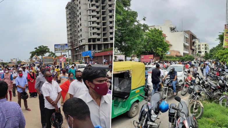JEE Main 2020 First Day Exam in Pics: एग्जाम सेंटर्स में नहीं दिखी सोशल डिस्टेंसिंग, छात्रों ने ट्विटर पर NTA की COVID-19 गाइडलाइंस पर उठाए सवाल