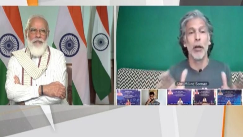 PM Modi Interacts with Fitness Influencers: प्रधानमंत्री नरेंद्र मोदी से 'आयरन मैन' मिलिंद सोमन ने की बातचीत, कहा- मैं फिट रहने के लिए जिम नहीं जाता