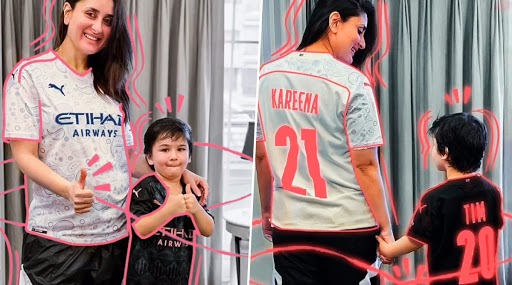 Kareena Kapoor Khan और तैमूर फेवरेट फूटबाल टीम का हौसला बढ़ाते आए नजर, शेयर किया खास फोटोज