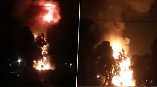 LPG Cylinder Blast In MP: मध्य प्रदेश के होशंगाबाद में LPG से भरा ट्रक पलटा, आग लगने के बाद  300 सिलेंडरों में ब्लास्ट, धमाके से दहला पूरा इलाका