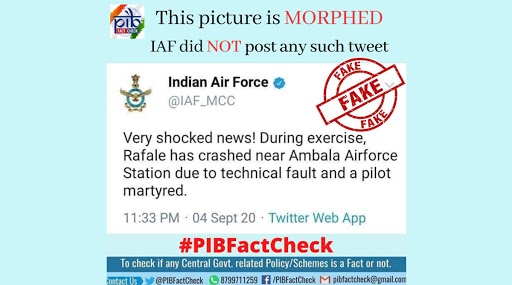 Fact Check: अम्बाला एयरबेस के पास राफेल जेट दुर्घटनाग्रस्त होने का वीडियो वायरल, पीआईबी ने बताई सच्चाई