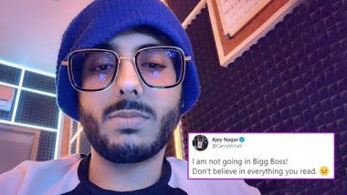 Youtuber Carry Minati will not Enter Bigg Boss 14 House: यूट्यूबर कैरी मिनाटी सलमान खान के शो 'बिग बॉस 14' में नहीं करेंगे एंट्री