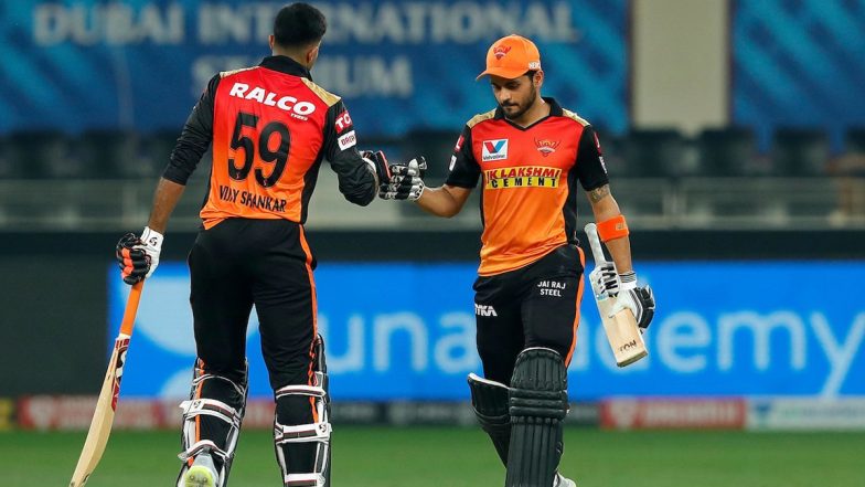 RR vs SRH 40th IPL Match 2020: मनीष पांडे और विजय शंकर की शानदार हाफ सेंचुरी, हैदराबाद ने राजस्थान को 8 विकेट से हराया