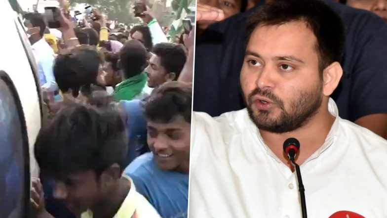 Bihar Assembly Elections 2020: प्रचार के दौरान तेजस्वी यादव की सुरक्षा में सेंध, भीड़ ने हेलीकॉप्टर को घेरा-पार्टी ने उठाए सवाल