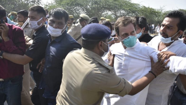 Hathras Rape Case: हाथरस पीड़िता के परिवार से मिलने जा रहे राहुल गांधी का बड़ा आरोप, बोले- 'पुलिस ने मुझ पर लाठीचार्ज किया'