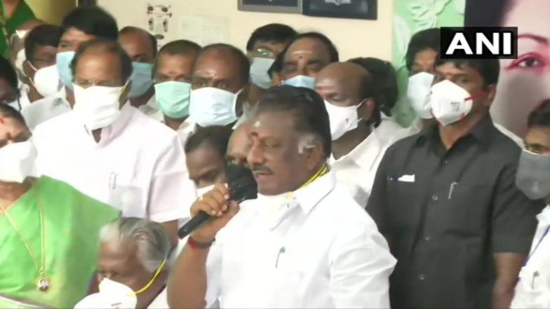 Tamil Nadu Assembly Election 2021: तमिलनाडु के उपमुख्यमंत्री ओ पनीरसेल्वम ने की घोषणा, कहा- AIADMK के मुख्यमंत्री पद के उम्मीदवार होंगे पलानीस्वामी