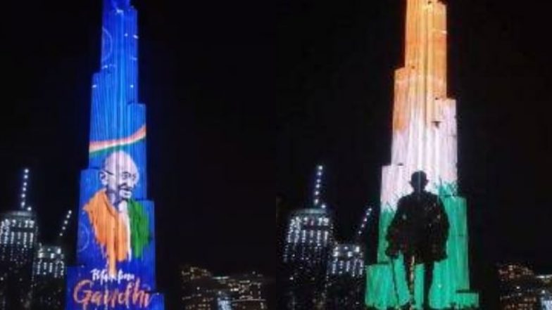 Gandhi Jayanti 2020: महात्मा गांधी की 151वीं जयंती पर राष्ट्रपिता की छवि से रोशन हुआ बुर्ज खलीफा, देखें वीडियो