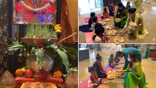 Shilpa Shetty Performs Kanya Pujan: शिल्पा शेट्टी ने बेटी समिषा संग किया कन्या पूजन, देखें Photo
