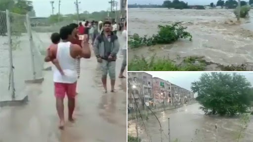Telangana: हैदराबाद में भारी बारिश, कई इलाकों में जलभराव की स्तिथि, देखें वीडियो