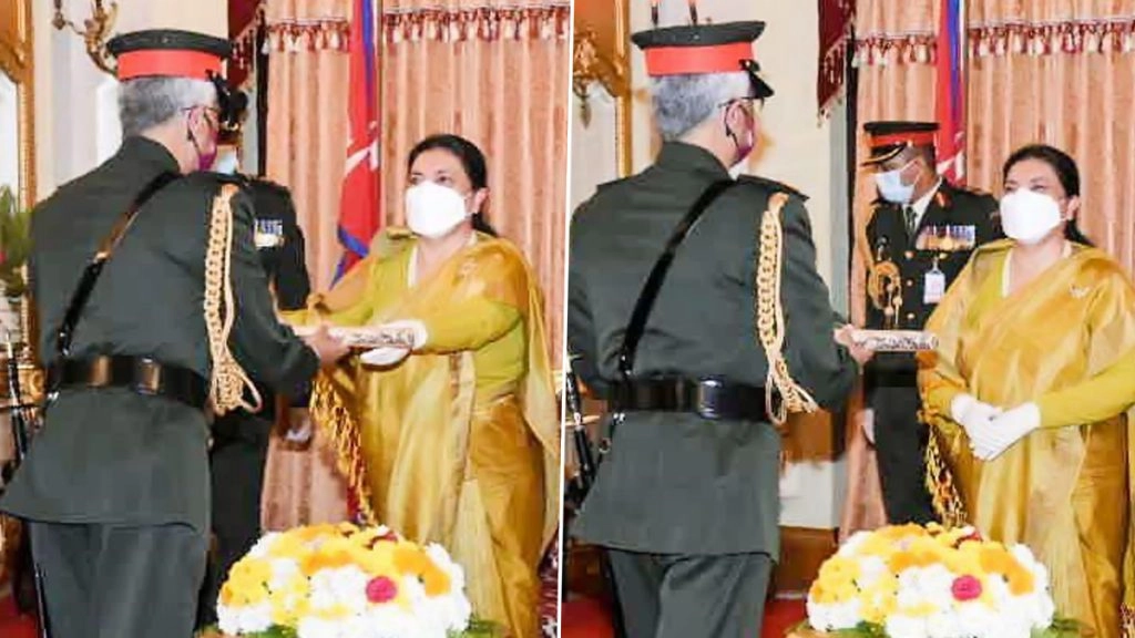 भारतीय सेना प्रमुख जनरल नरवणे नेपाल में मानद उपाधि से सम्मानित