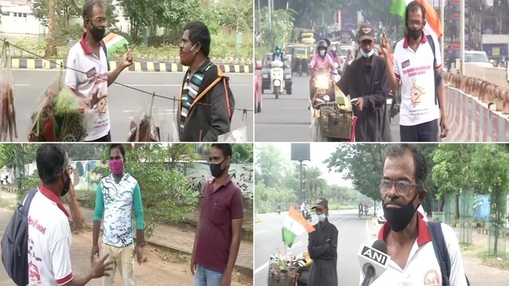 ठाकुरदास ने 5500 किलोमीटर की पैदल यात्रा कर लोगों दी COVID-19 की जानकारी