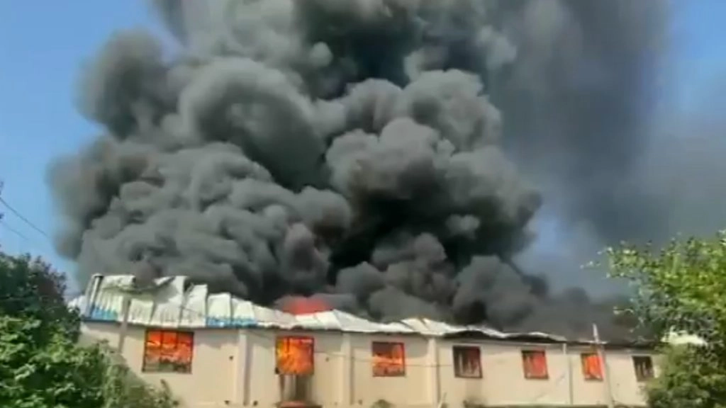 वलसाड स्थित प्लास्टिक कंपनी में लगी भीषण आग