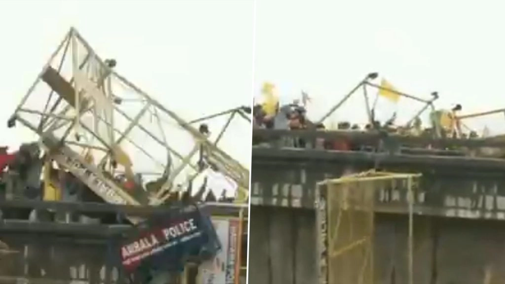  दिल्ली आ रहे किसानों का हल्ला बोल जारी, शंभु बॉर्डर के पास पुलिस बैरिकेड को नुकसान पहुंचाया; देखें वीडियो