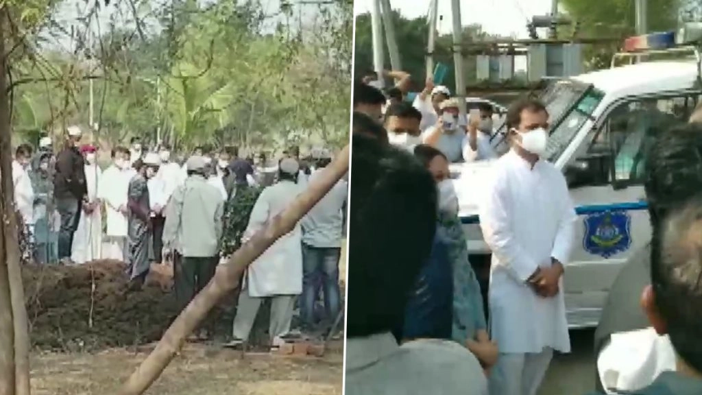 पैतृक गांव में सुपुर्द-ए-खाक हुए अहमद पटेल