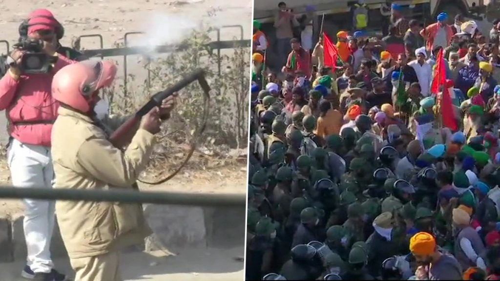 दिल्ली बॉर्डर पर किसानों और पुलिस में दंगल, कहीं आंसू गैस के गोले दागे तो कहीं पर हुई झड़प