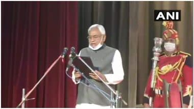 Nitish Kumar Takes Oath as Bihar CM: नीतीश कुमार ने 7वीं बार ली बिहार के मुख्यमंत्री पद की शपथ, तारकिशोर प्रसाद  और रेणु देवी को मिली डिप्टी सीएम की कमान