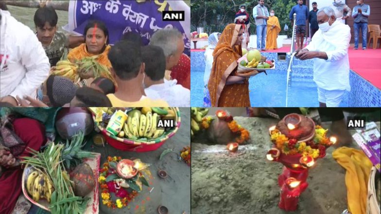 बिहार: छठ महापर्व के चौथे दिन श्रद्धालुओं ने उगते सूरज को अर्पित की 'उषा अर्घ्य', सीएम नीतीश कुमार ने भी अपने आवास पर की पूजा-अर्चना